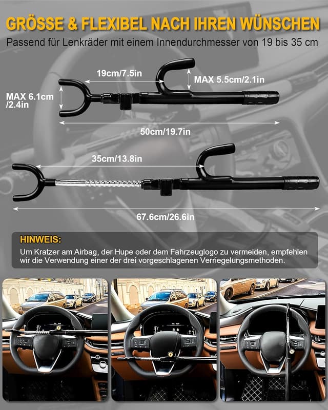 Thumbnail 1 de Tevlaphee Lenkradschloss 35 cm