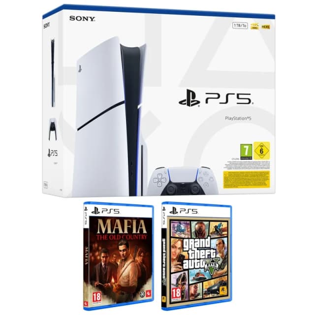 Imagen de Sony Playstation 5 Slim Chasis E — MAFIA + GTA V en OfertitasTOP