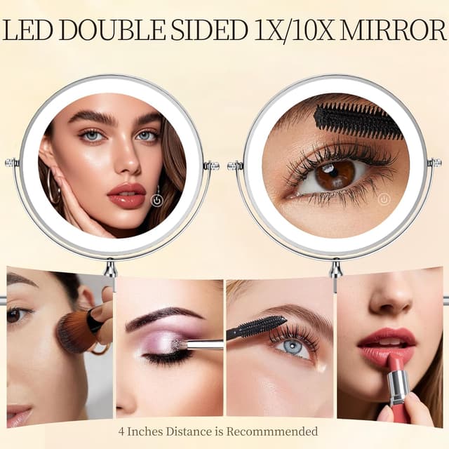 Detalle de Rocollos 8 Inch LED Wall Makeup Mirror 2000mAh