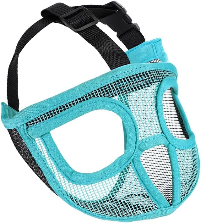 Detalle 2 de HKSICHENGKEJIUK Short Snout Dog Muzzle Adjustable Mesh Breathable for Bulldogs, Pugs & More