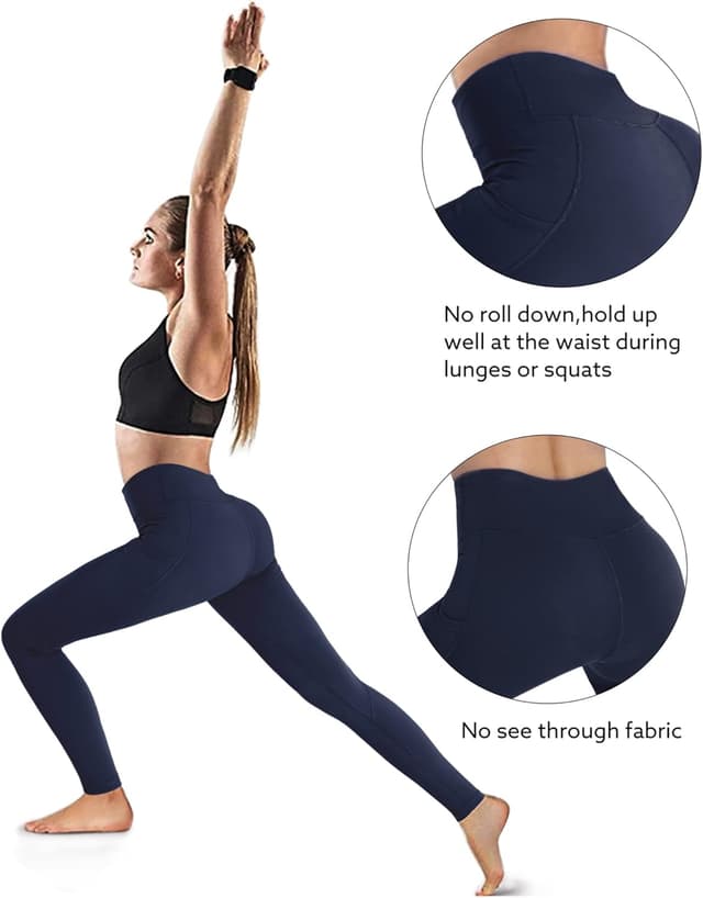 Detalle 2 de OUGES yoga leggings with pockets for women