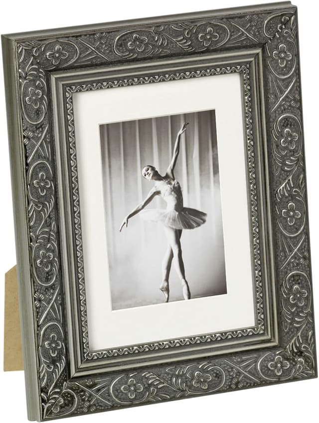 Detalle de Walther Design Cadre photo Barock CR050D anthracite 40 x 50 cm avec passe-partout