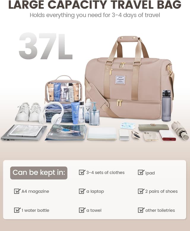 Detalle 1 de LOVEVOOK Sporttasche 35 bis 40 L Reise