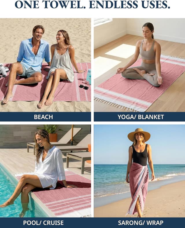 Thumbnail 5 de LANE LINEN 6-Pack 39"x71" Beach Towels 🏖