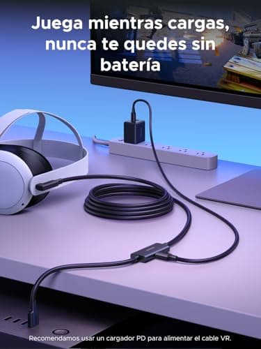 Detalle de UGREEN Cable Link USB 3.0 de 5 m (5 Gbps) para Meta Quest 3/3s y Quest 2/Pro/Steam VR