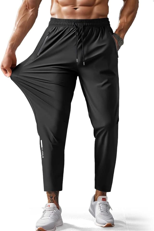 Detalle de Hidkat Men’s Hiking Pants Quick-Dry Lightweight Sweatpants with Water Resistance & Zipper Pockets
