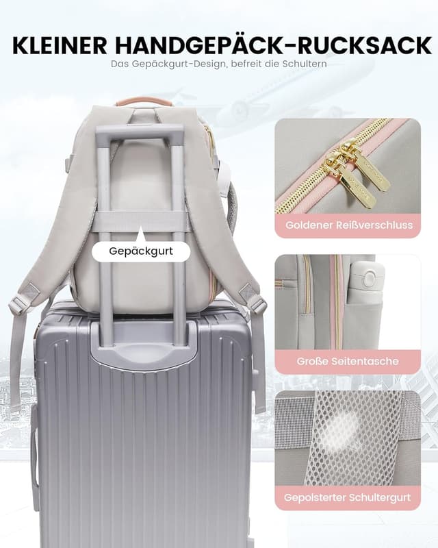Thumbnail 6 de LOVEVOOK EasyJet Handgepäck 45x36x20 – Cabin-Bag Rucksack für Flugzeug & Handgepäckablage