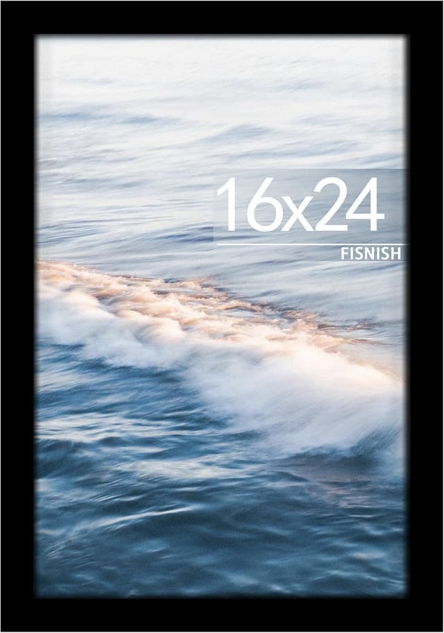 Detalle de Fisnish 16x24 Picture Frame, Classic Black