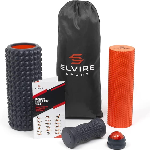 Detalle de ELVIRE SPORT Elvire Sport Foam Roller Set with Massage Ball | Deep Tissue Recovery for Back, Legs, Neck & Plantar Fasciitis