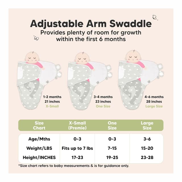 Thumbnail 6 de KeaBabies Soothe Zippy Baby Swaddle Sleep Sacks (Aspire) — 3-Pack Newborn 0–3 Months with Zipper
