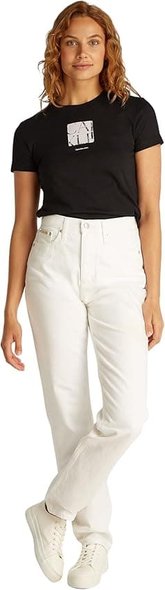 Thumbnail 3 de Calvin Klein Baby Tee Mujer Manga Corta Negro 🖤 XL