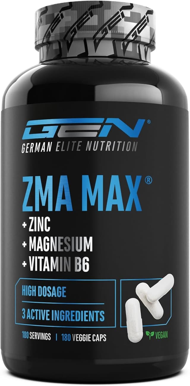 Detalle de GEN German Elite Nutrition ZMA MAX – 180 Kapseln mit Zink, Magnesium & Vitamin B6
