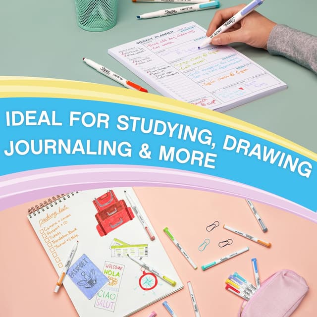 Detalle de Sharpie S-Note Duo evidenziatori