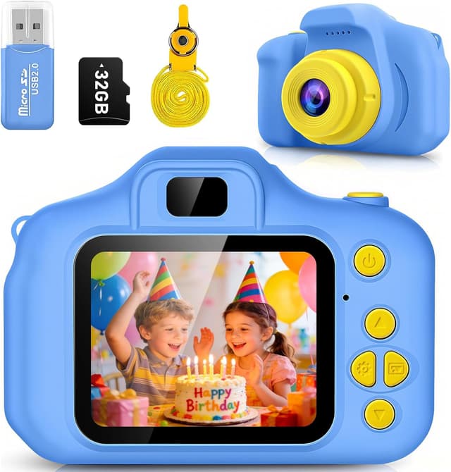 Detalle de Kids Camera for Boys Age 3-8 (32GB SD Card Included) 1080P HD Video & 2.0-Inch LCD Toy Camcorder