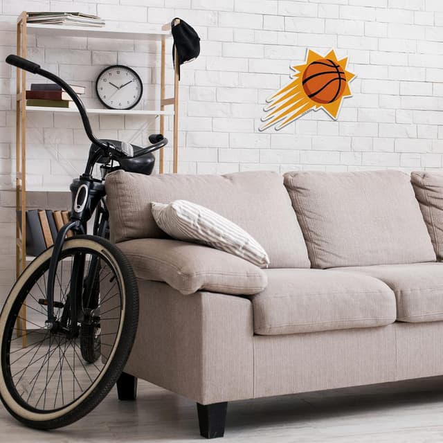 Detalle de Rico Industries NBA Basketball Primary Shape Cut Pennant (Phoenix Suns) — Soft Felt EZ to Hang Decor