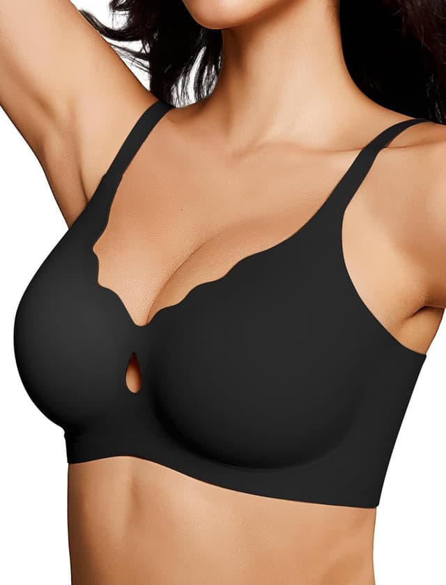 Detalle 2 de ProKloud Wireless Wave Push Up Bralette (No Underwire) Seamless Full Coverage Support Lift Everyday Bra