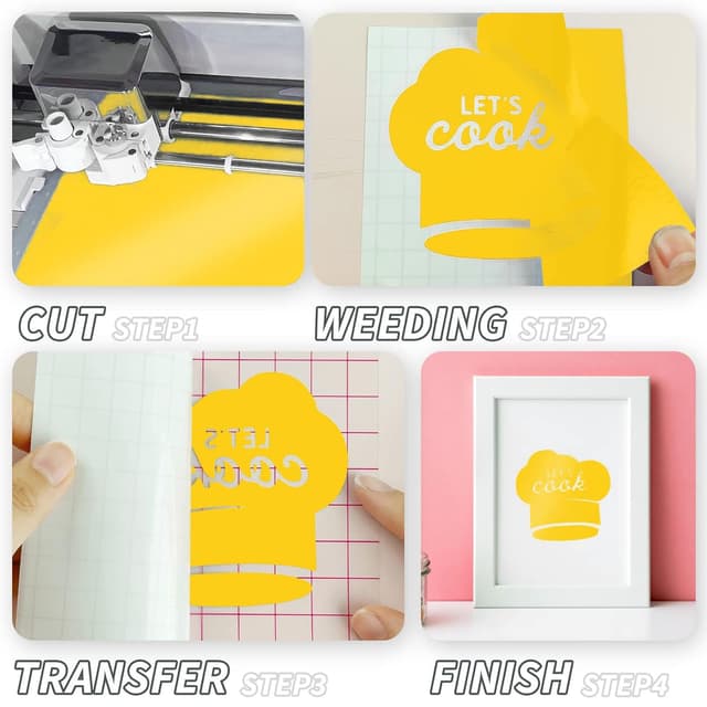 Detalle de IModeur Matte Yellow Permanent Vinyl Roll (30.5 x 152.5 cm) — Self-adhesive for cups, party décor and home labels