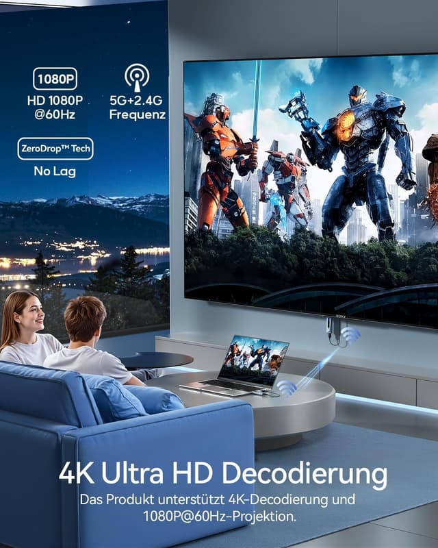 Detalle de 2025 HDMI Wireless Transmitter and Receiver 100M