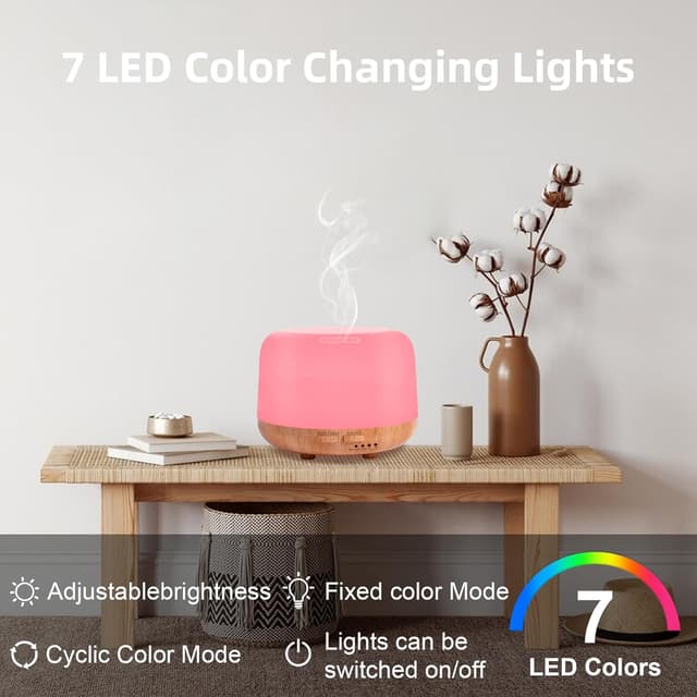 Detalle de 300ML essential oil diffuser with remote