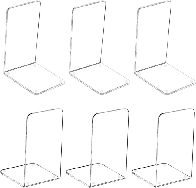 Detalle de MerryNine Plastic Acrylic Bookends 3 Pair organiser