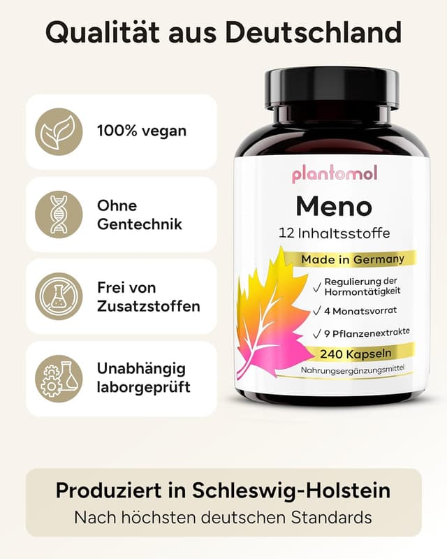 Thumbnail 6 de 12fach Meno Komplex Wechseljahre Kapseln – Hormon Balance Frauen mit Yamswurzel, Rotklee, Mönchspfeffer, Ashwagandha & Vitamin B6