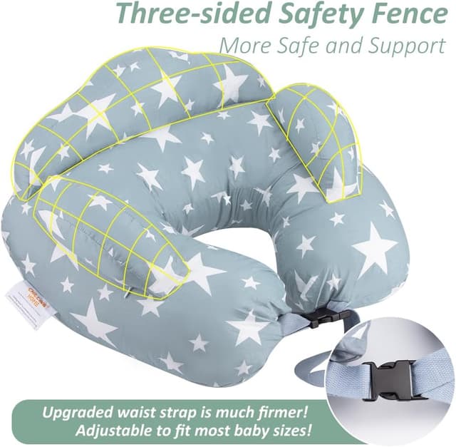 Detalle de Chilling Home Stillkissen – verstellbares Schwangerschafts- und Stillkissen mit Baumwollbezug