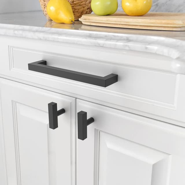 Thumbnail 3 de Amerdeco 10 Pack Matte Black Cabinet Pulls 160mm