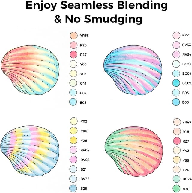 Detalle de Ohuhu Alkohol Marker Set 48 Pastellfarben (Honolulu Blossoming) – AP-zertifiziert, Doppelspitze