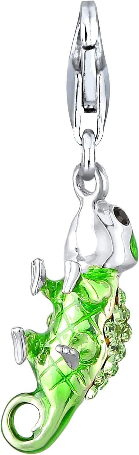 Detalle 2 de Nenalina Chameleon Karabiner Charm Anhänger aus 925er Sterling Silber (714142-001) für Bettelarmbänder