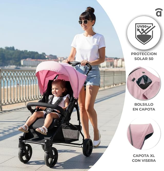Detalle 2 de Asalvo CÁDIZ silla de paseo ligera 15 kg 👶