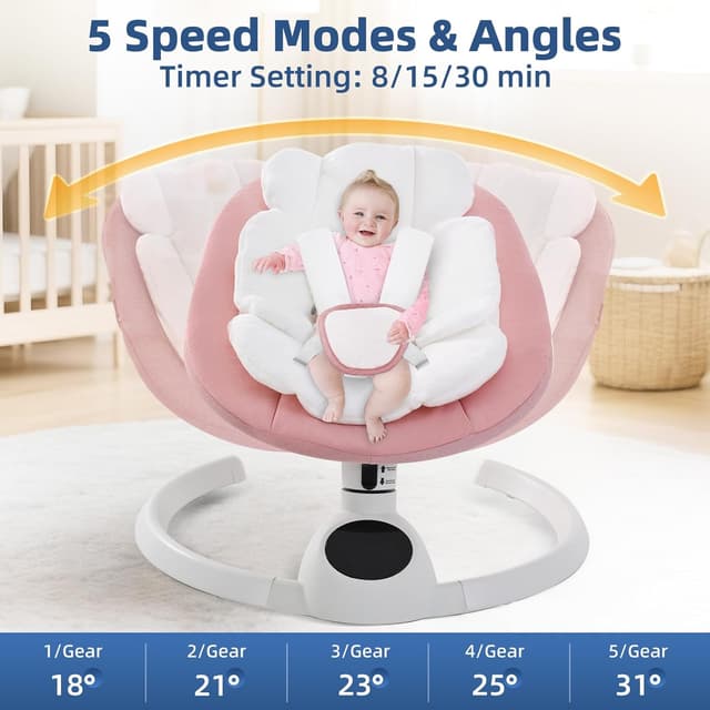 Thumbnail 1 de Electric Baby Swing Chair Bluetooth bouncer 5-speed