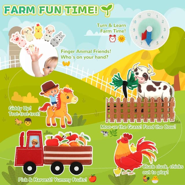 Detalle de Busy Board Montessori 25 in 1 Farm