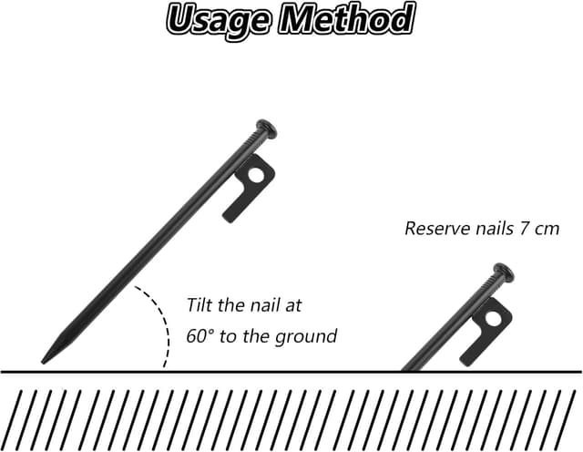 Thumbnail 4 de MIVIDE Zelt Heringe Stahl 20 cm