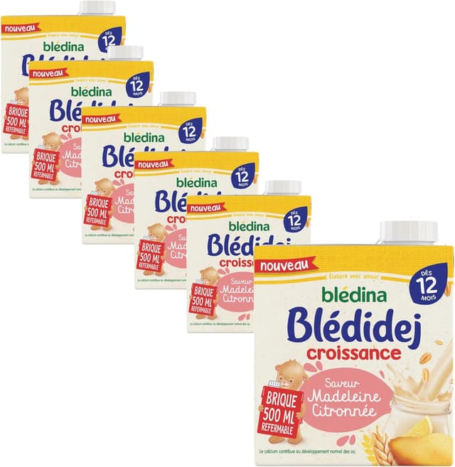 Imagen de Blédina Blédidej céréales lactées Madeleine citronné 6 x 500mL 🥣 en OfertitasTOP