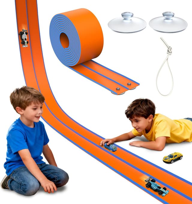 Imagen de ACELIFE Flexible Autorennbahn 4,5 m mit 6 Autos en OfertitasTOP