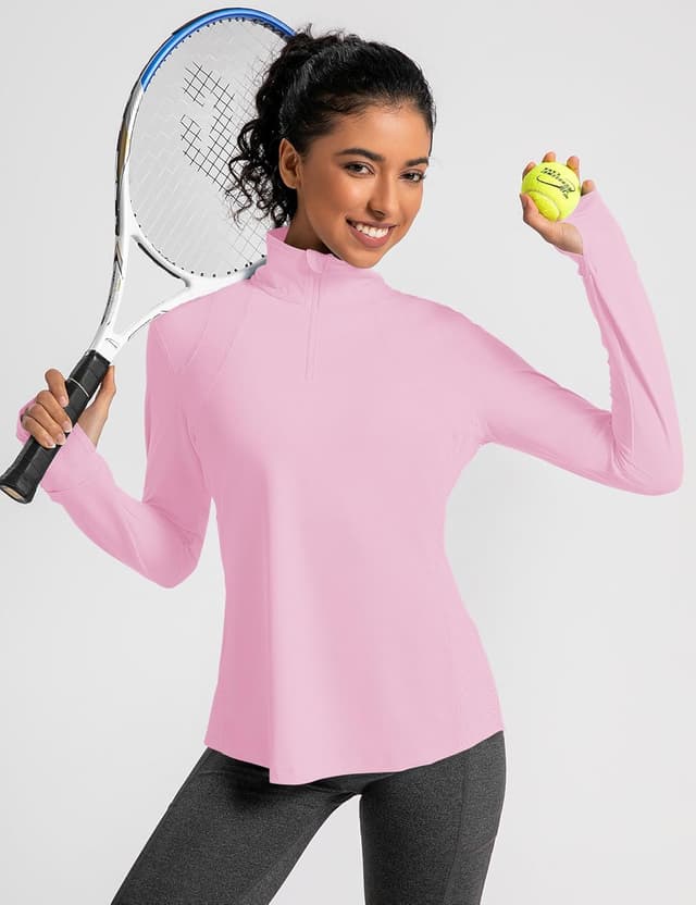 Detalle de IECCP Women’s Long Sleeve Golf Shirt (1/4 Zip) with UPF 50+ Sun Protection