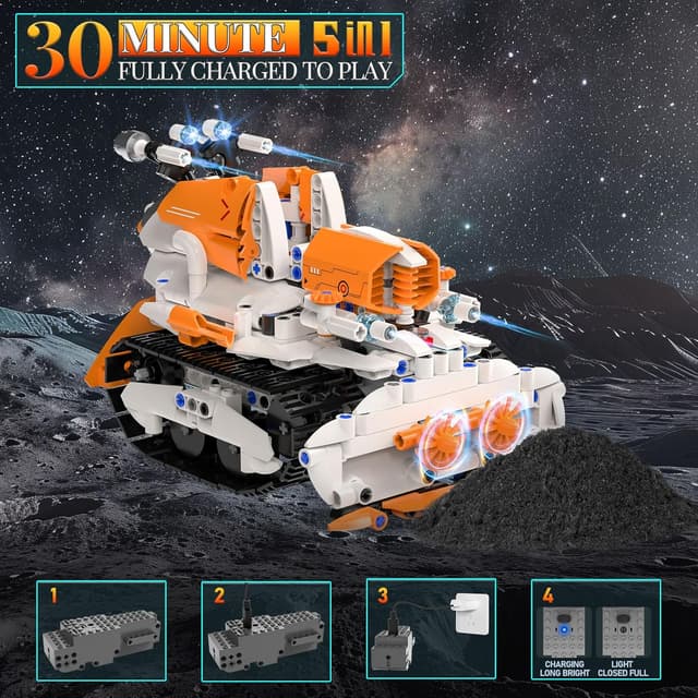 Thumbnail 4 de 689-Piece 5in1 STEM Robot Building Kit for Kids 🤖