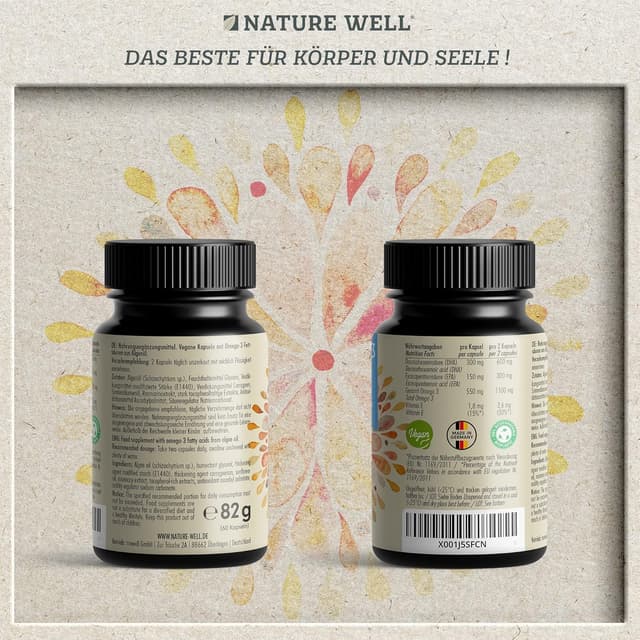 Thumbnail 5 de NatureWell Omega-3 Vegan 120 Kapseln hochdosiert