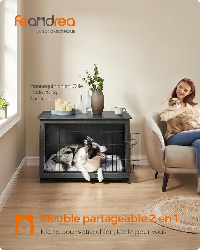 Thumbnail 1 de Feandrea PFC003X01 cage pour chiens 32 kg