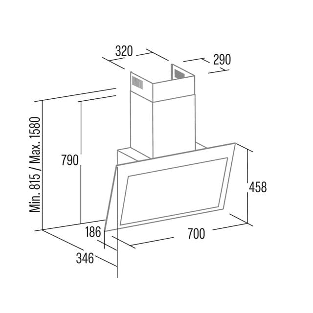 Thumbnail 1 de Cata THALASSA PRO 700GWH campana 5 velocidades, 700 m³/h