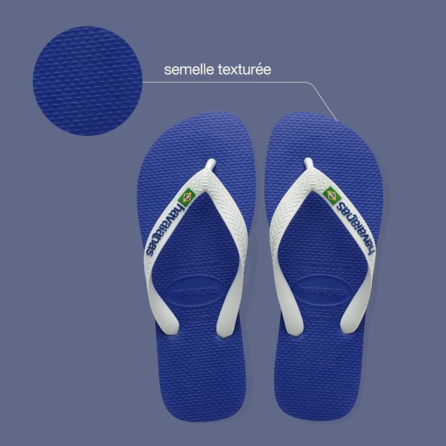 Detalle 2 de Havaianas Top Brasil : tongs unisexe confortables, antidérapantes et résistantes