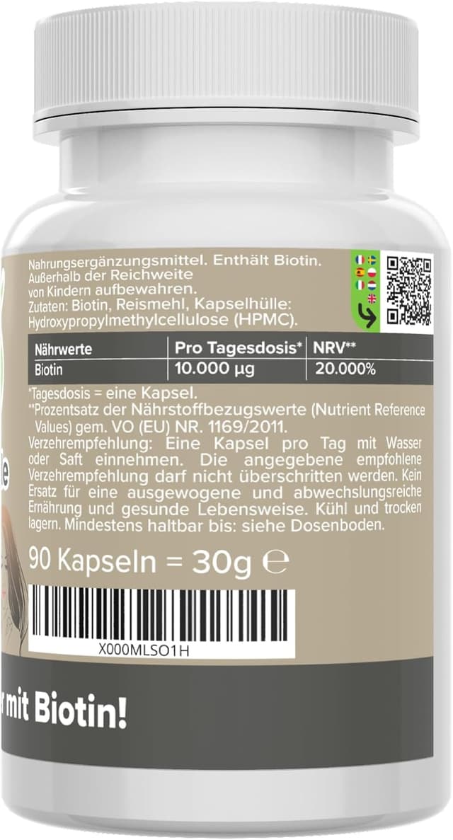 Thumbnail 6 de Vitamineule® Biotin Kapseln 10.000 mcg 💊