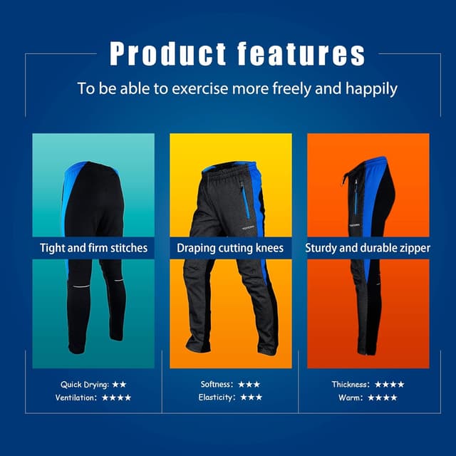 Thumbnail 3 de Tofern Pantalon cyclisme coupe‑vent respirant homme