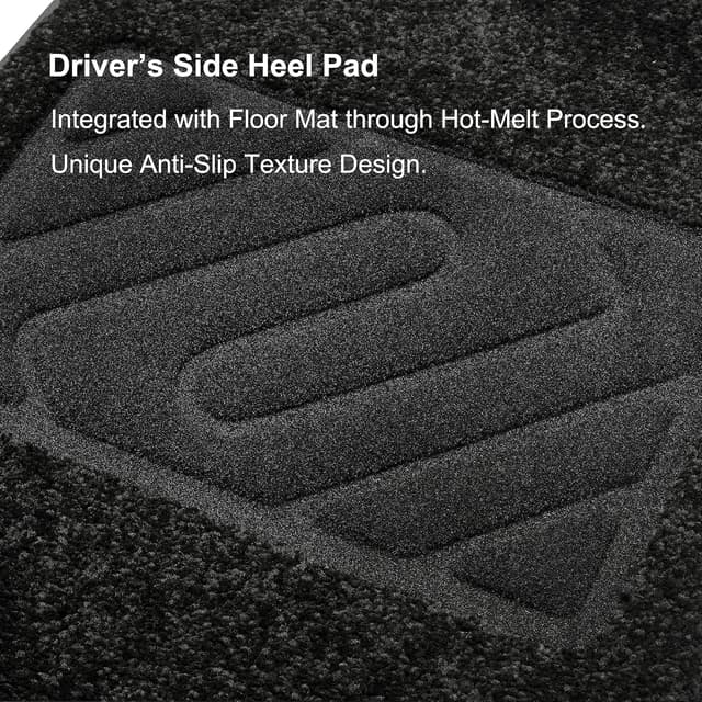 Detalle de WENNEBIRD 0.6-Inch Ultra-Thick Carpet Floor Mats (3-Pc Set) for 2024-2026 Tesla Model 3 (Highland)