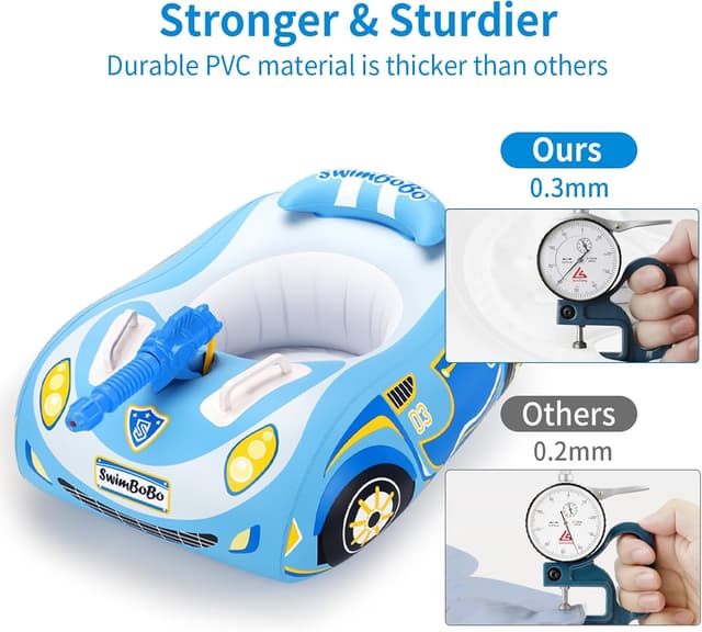 Detalle 2 de Swimbobo Toddler Pool Float with Seat and Built-In Water Gun