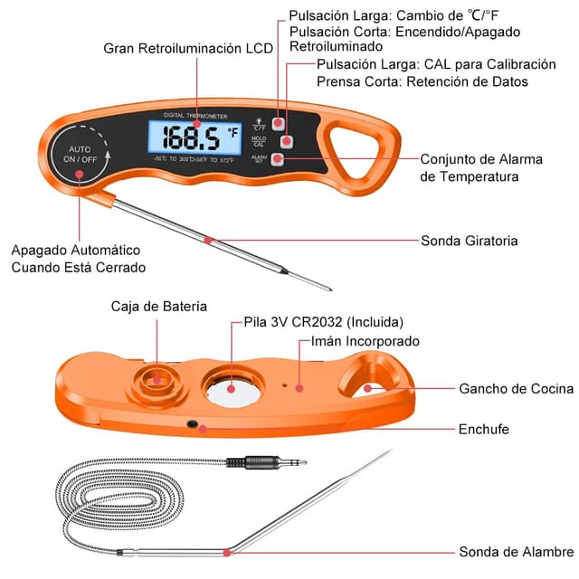 Thumbnail 6 de CIRYCASE Termometro Cocina 102 cm sonda