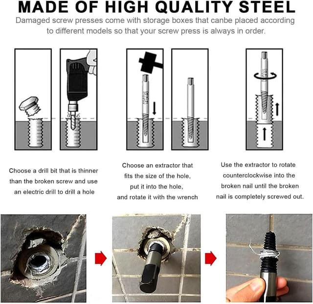 Detalle 2 de Schraubenausdreher Set Profi 5-teilig aus HSS 4241
