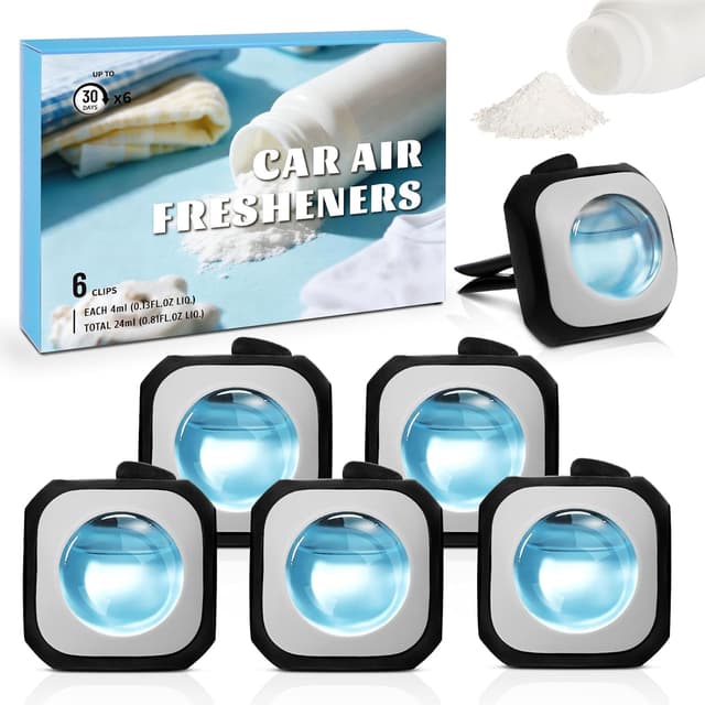 Detalle de SCENTORINI Autoduft Clip-Autolufterfrischer „Babypuder“ (4 ml, 6 Stück)