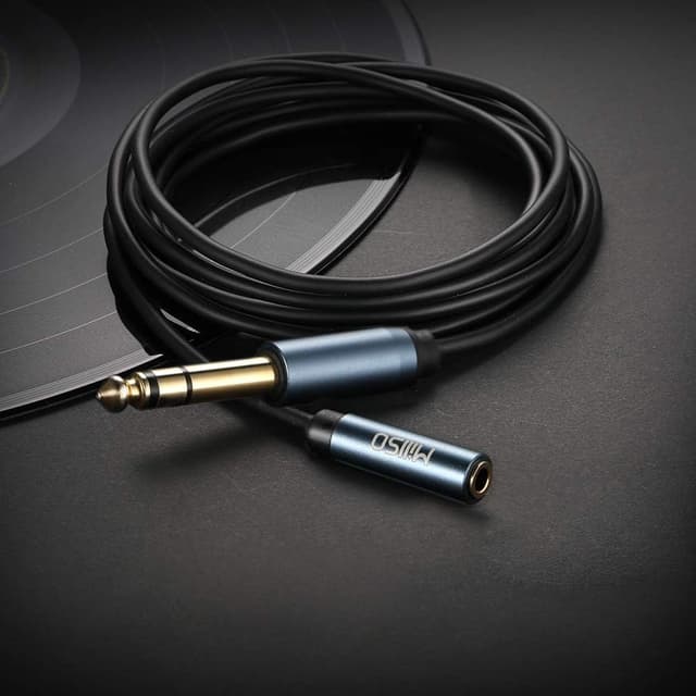 Detalle de MillSO 6.35mm to 3.5mm Stereo Adapter (3M Aux Audio Cable) for Headphones, Speakers & Home Cinema