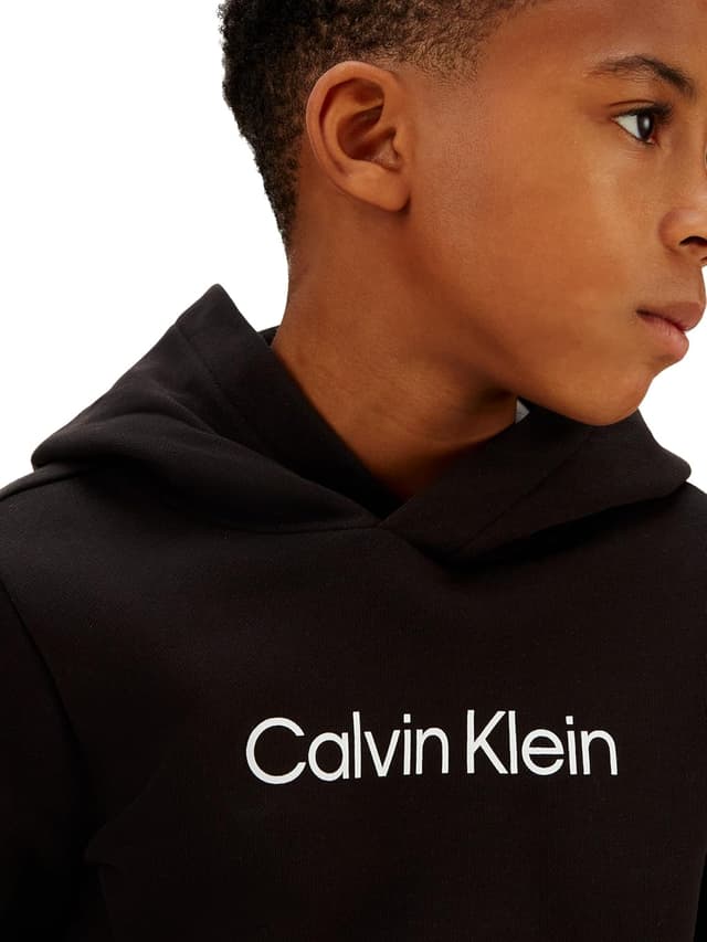 Detalle 2 de Calvin Klein Inst. Logo Reg. Terry Hoodie à capuche en molleton de coton